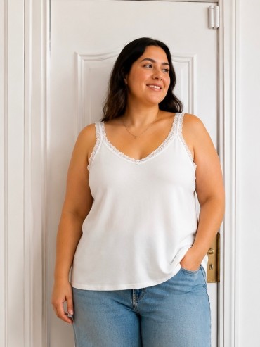 Débardeur blanc à 19€