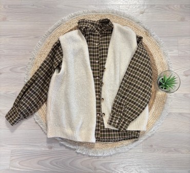 Chemisier du S au L 44€, gilet TU 39€