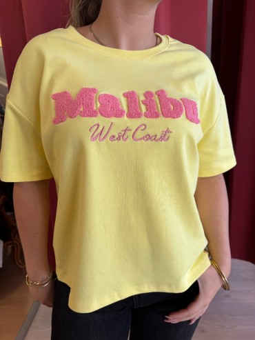 Tee-shirt TU jaune "MALIBU"