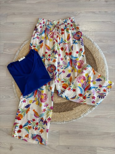 Pantalon à motifs